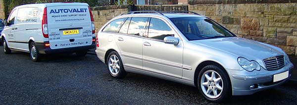 Mercedes stationwagon after servicing